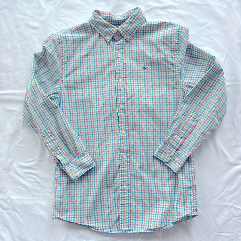 Vineyard Vines Boys Whale Shirt Size Medium (12-14)